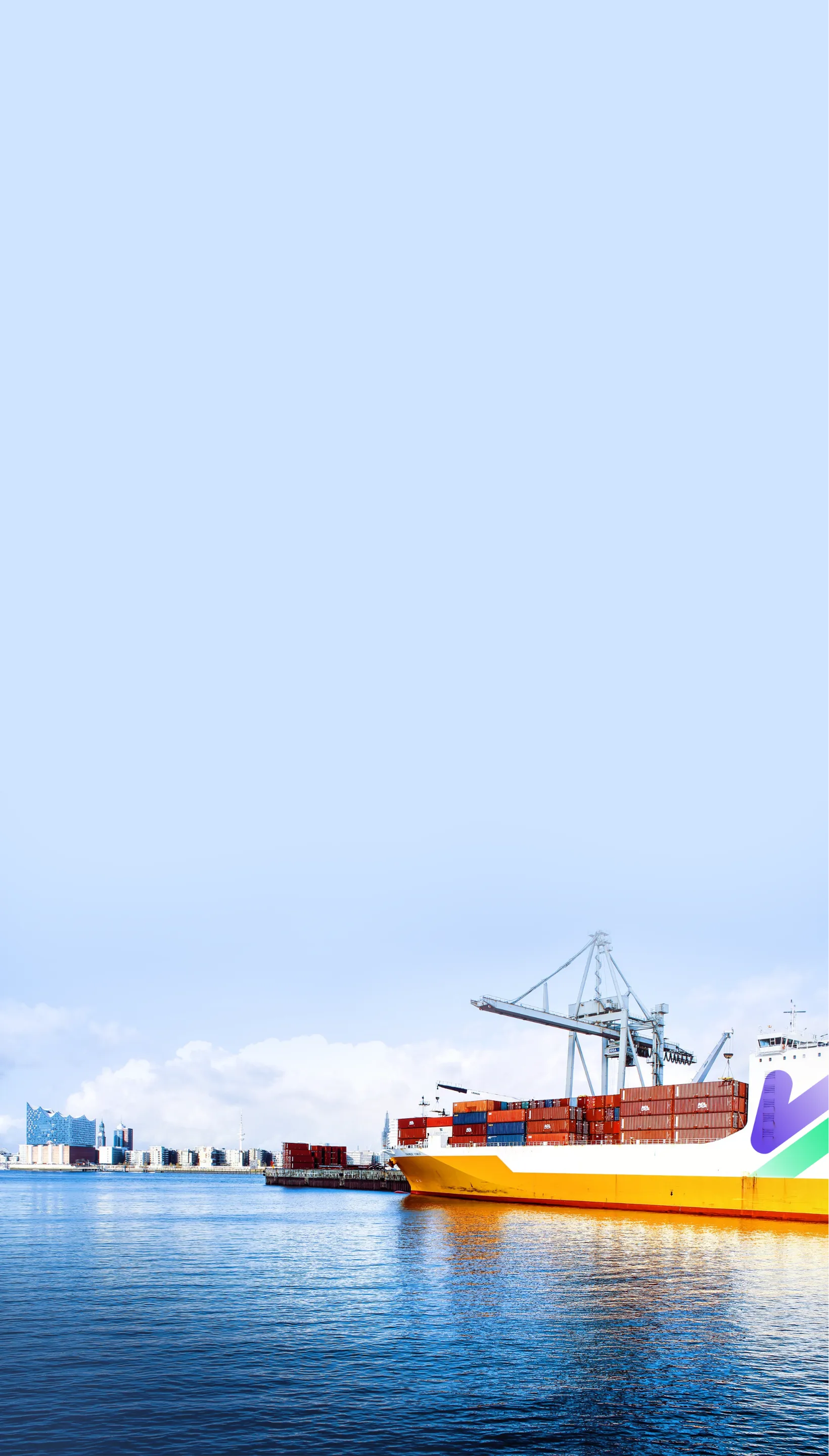 Cargo ship near seashore